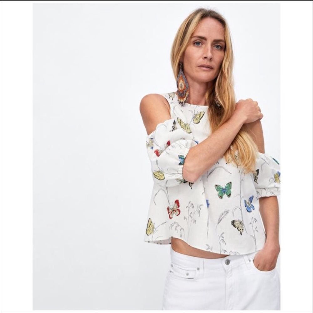 Zara Cold Shoulder Top